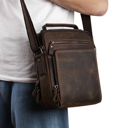 Classic Leather Shoulder Bag for Men Woyaza