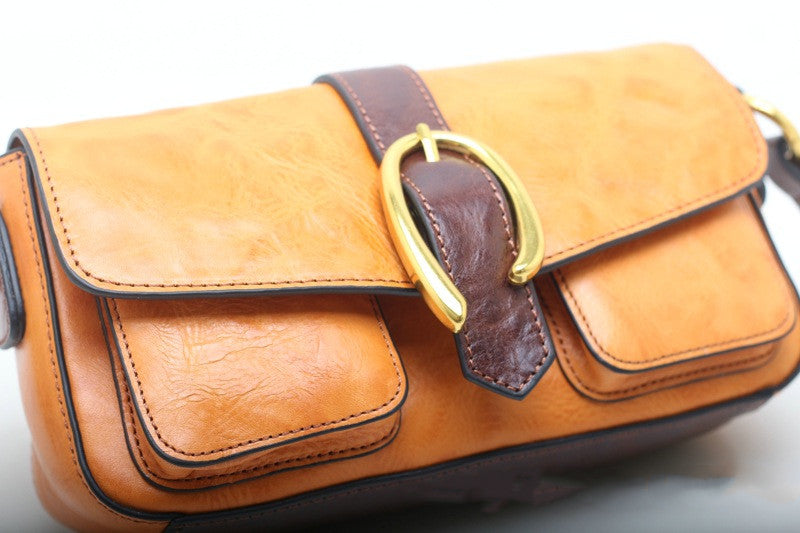 Fashionable Leather Messenger Bag Ladies woyaza