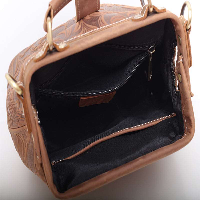 Genuine Leather Retro Doctor Bag woyaza