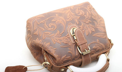 Embossed Pattern Leather Doctor Bag woyaza