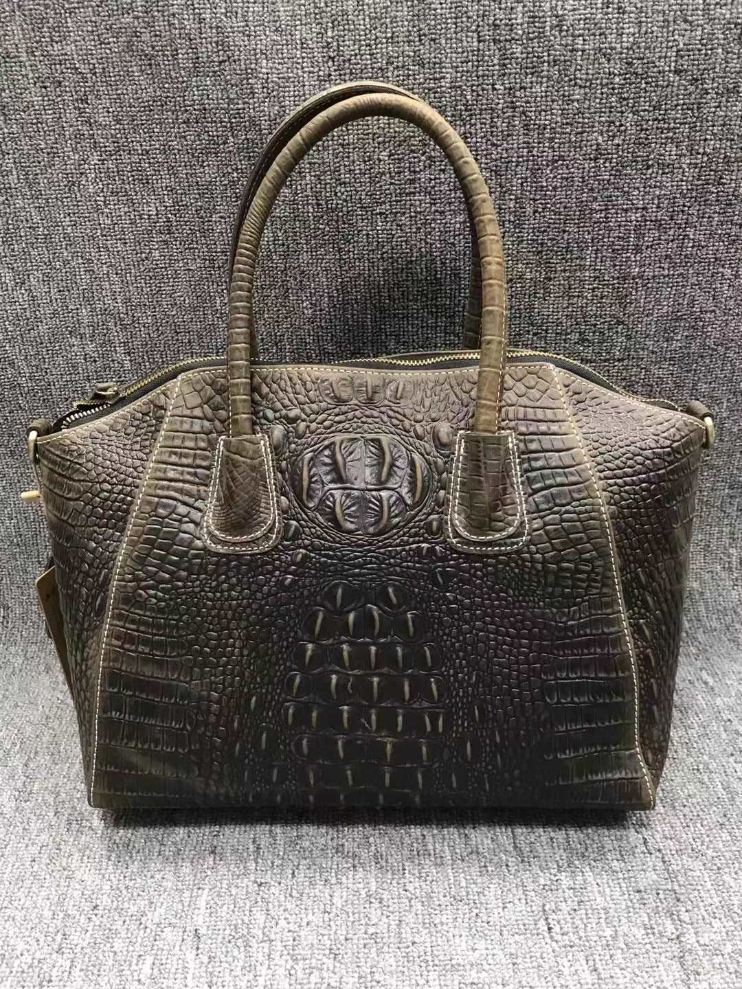 Sophisticated Vintage Women's Leather Work Bag woyaza