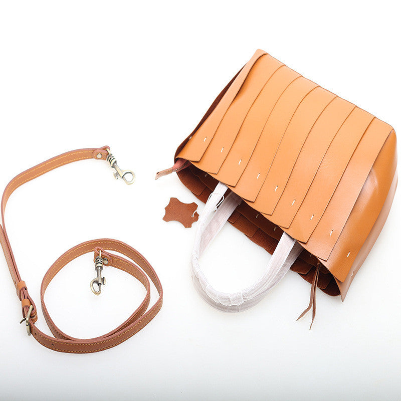 Retro Style Handmade Leather Shoulder Bag for Ladies woyaza