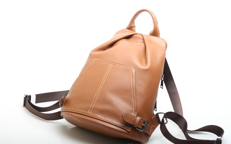 Classic Leather Rucksack for Women woyaza