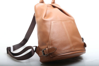 Ladies Retro Leather Bagpack woyaza