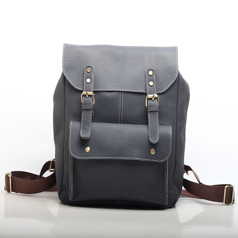 Contemporary Vintage Leather Backpack Woyaza