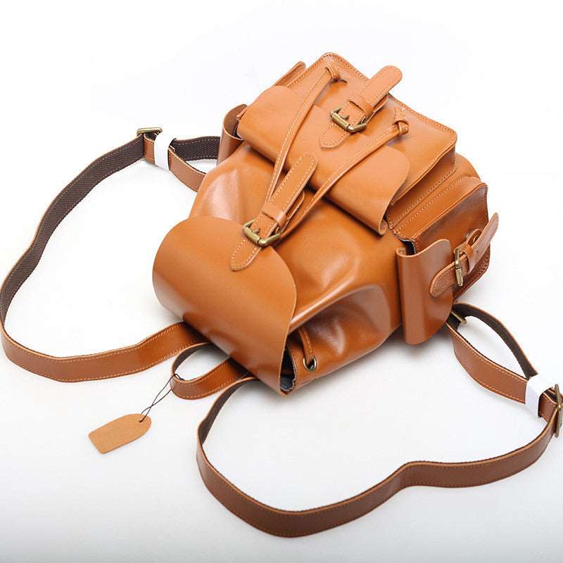 Classic Leather Women's Schoolbag Woyaza