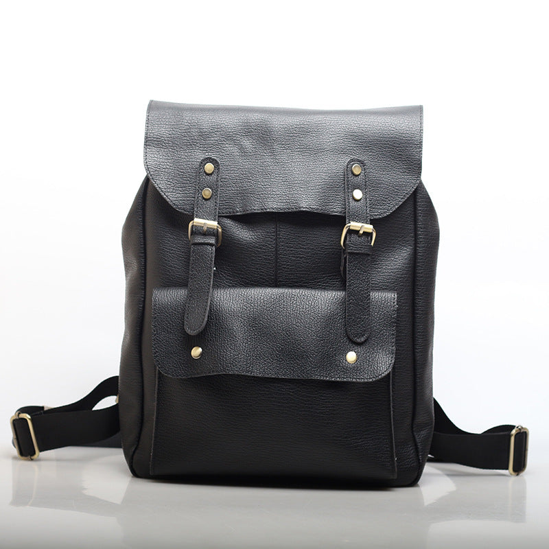 Stylish Leather School Backpack Woyaza