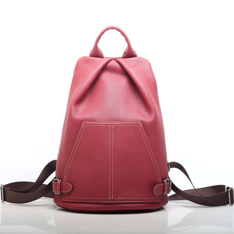 Premium Leather College Backpack woyaza