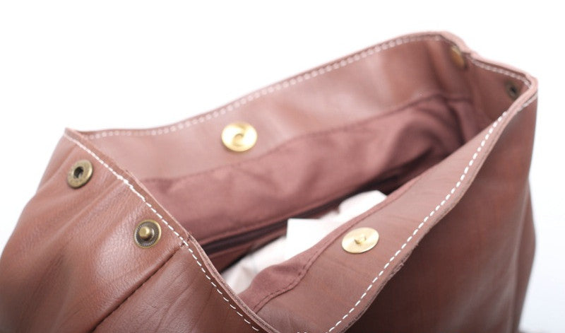 Sophisticated Leather School Bag Woyaza