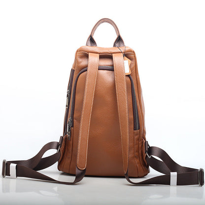 Stylish Leather College Bagpack woyaza