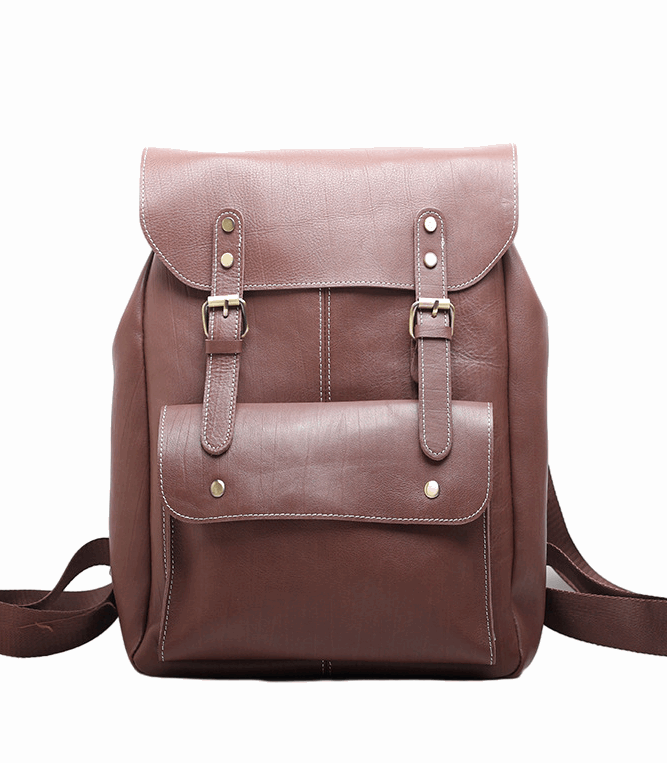 Leather Vintage Backpack Travel Woyaza