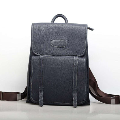 Classic Leather School Rucksack Woyaza