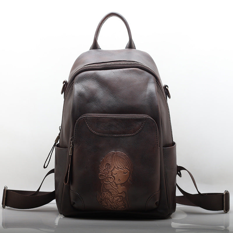 Premium Quality Leather Casual Daypack Woyaza