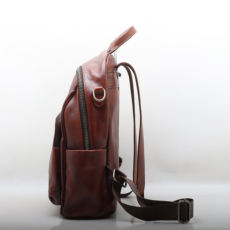 Premium Leather School Backpack Woyaza