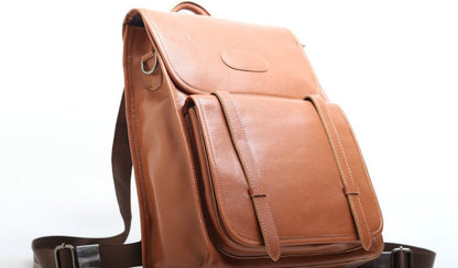 Elegant Leather Travel Backpack Woyaza