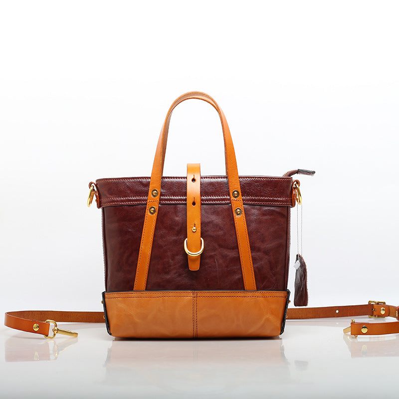 Elegant Retro Leather Crossbody Bag woyaza