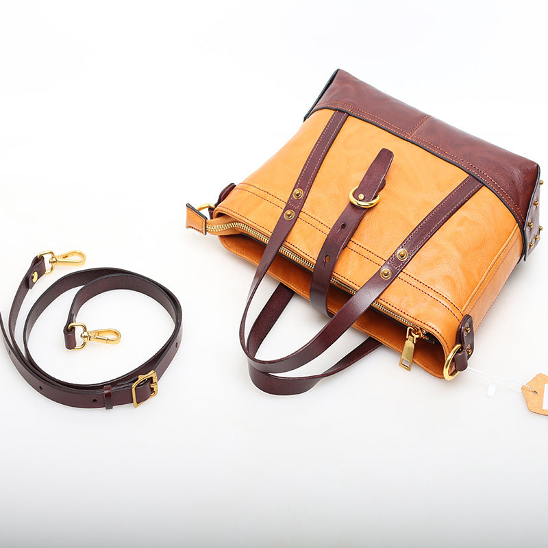 Fashionable Vintage Leather Shoulder Bag woyaza