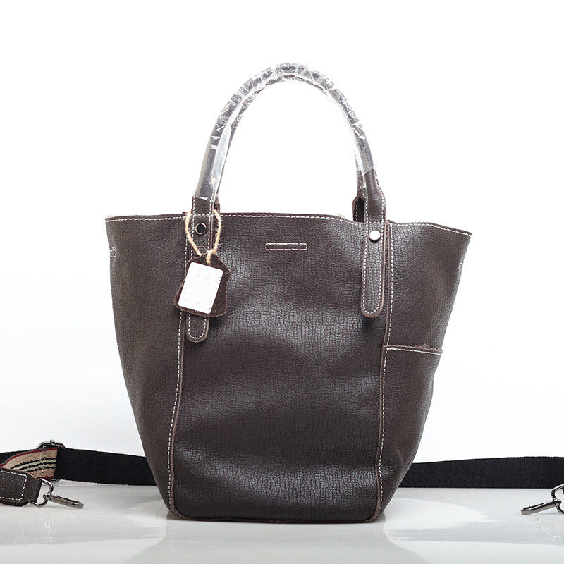 Women's Genuine Leather Handbag featuring Embossed Pattern woyaza