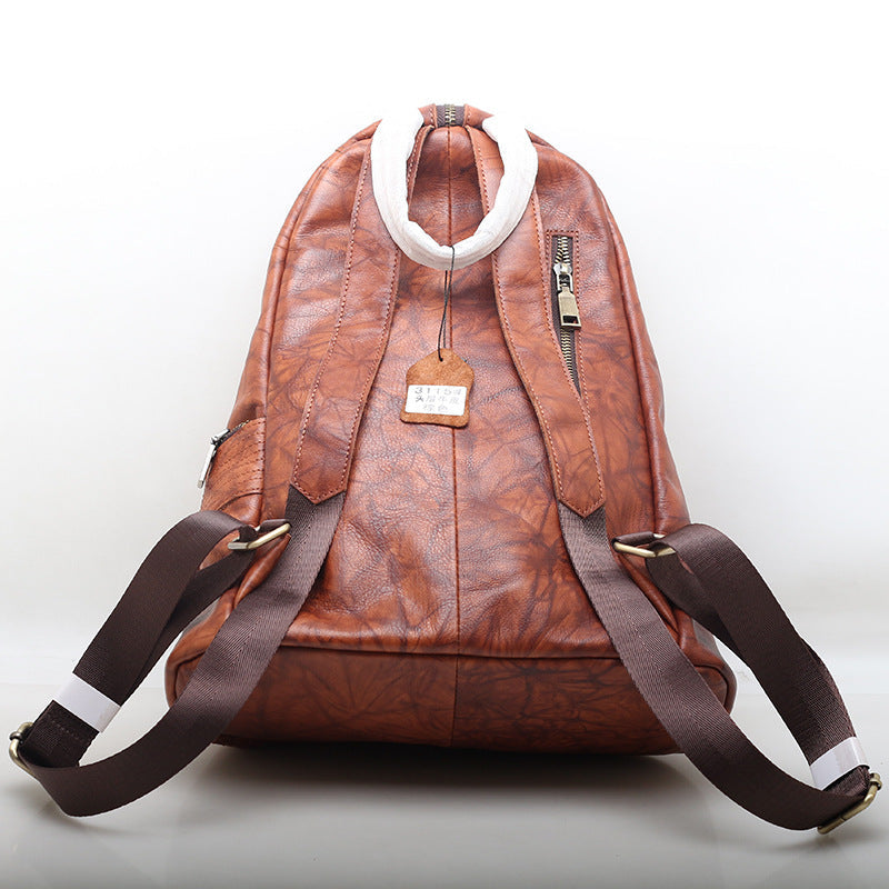 Stylish Leather College Backpacks for Women woyaza