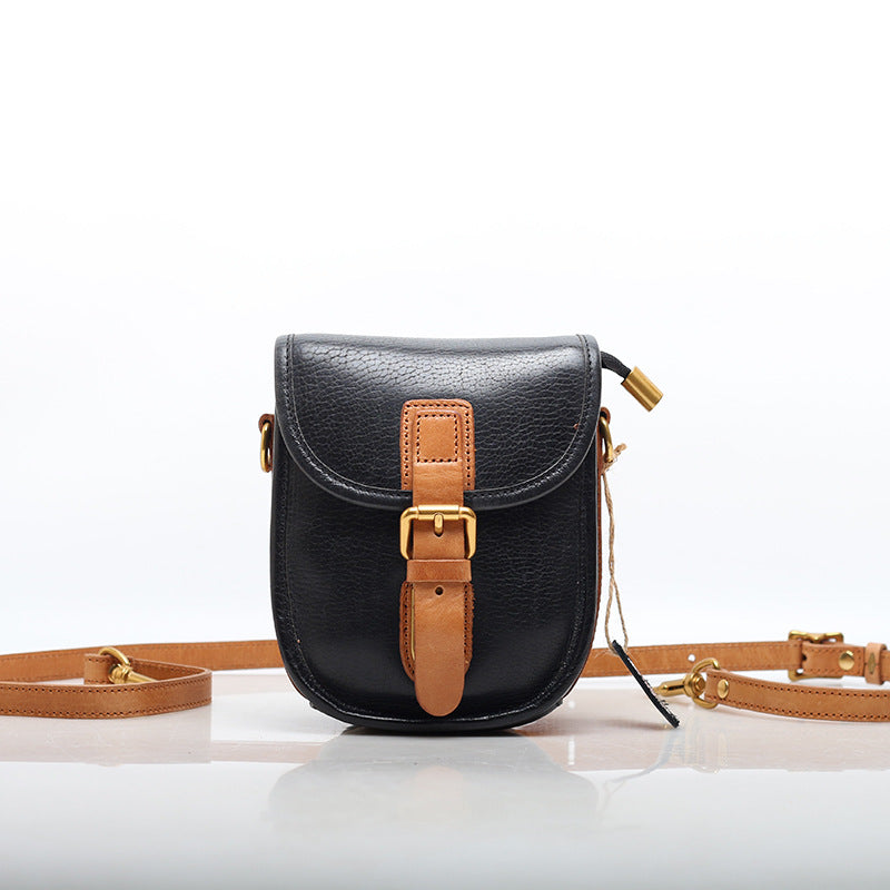 Sophisticated Vintage Leather Shoulder Bag for Ladies woyaza