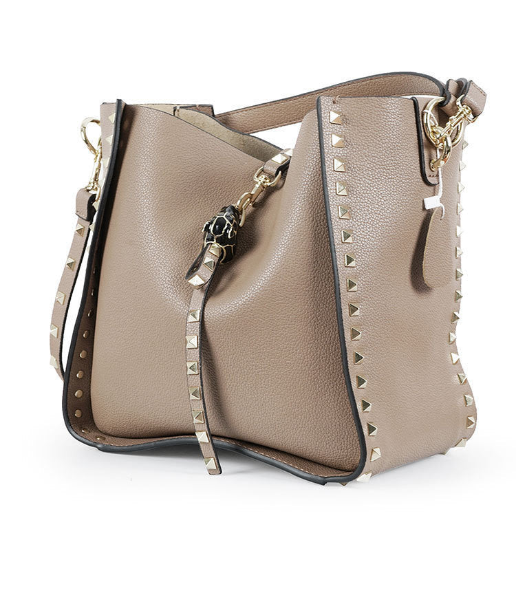 Chic Shoulder Bag with Eye-catching Rivets woyaza