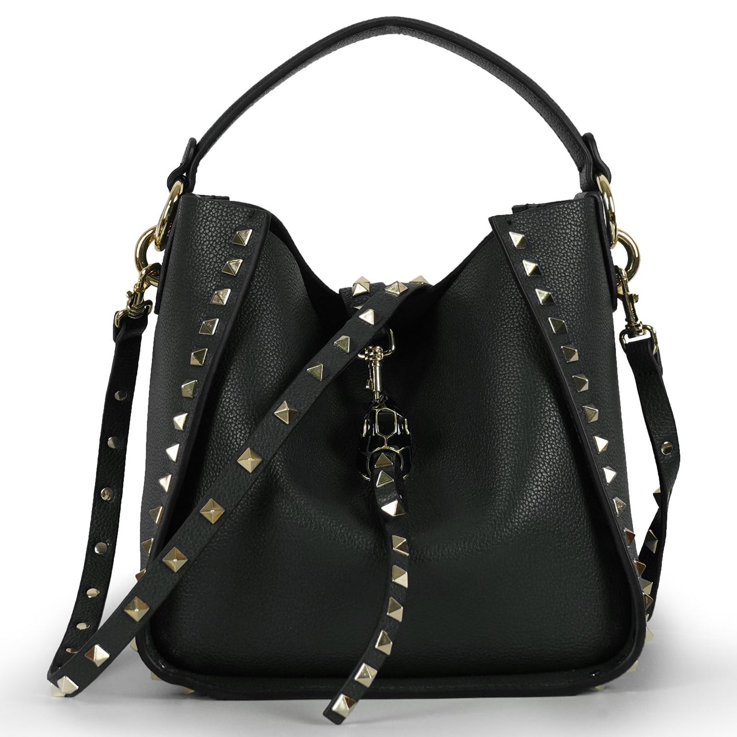 Fashionable Carryall embellished with Signature Clasp woyaza