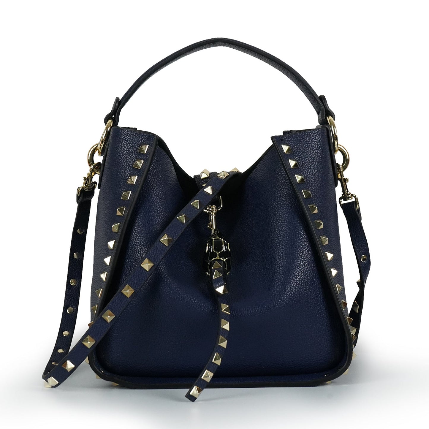 Stylish Bucket Bag with Chic Rivet Accents woyaza