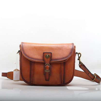 Women's Vintage Leather Messenger woyaza