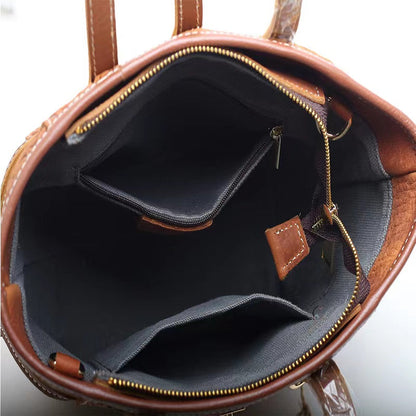 Genuine Leather Tote for Women's Everyday Use woyaza