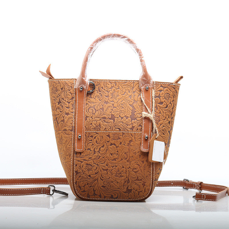 Fashionable Retro Leather Crossbody Bag woyaza