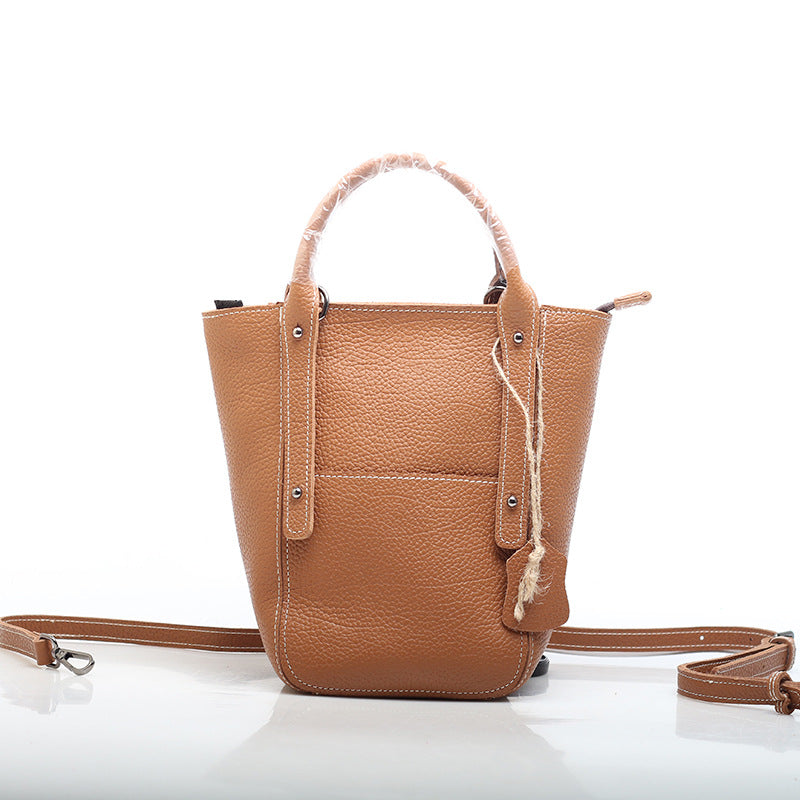 Classic Vintage Leather Tote for Women's Fashion woyaza