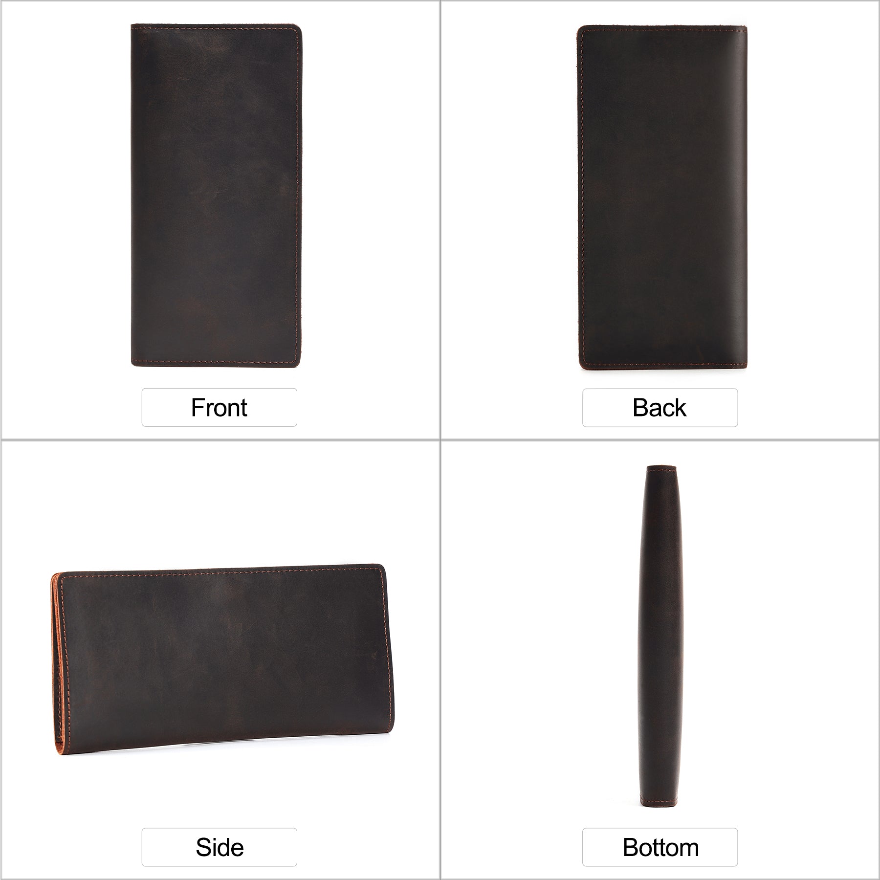 Sleek Leather Men's Clutch Wallet woyaza