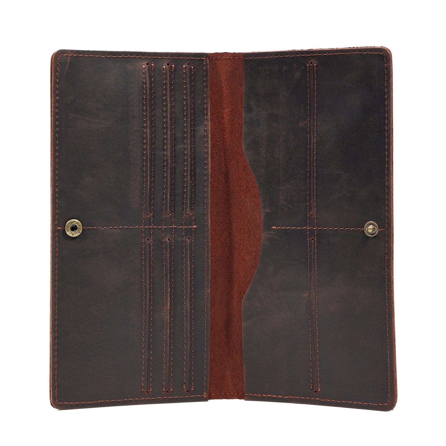 High-End Men's Genuine Leather Long Wallet woyaza