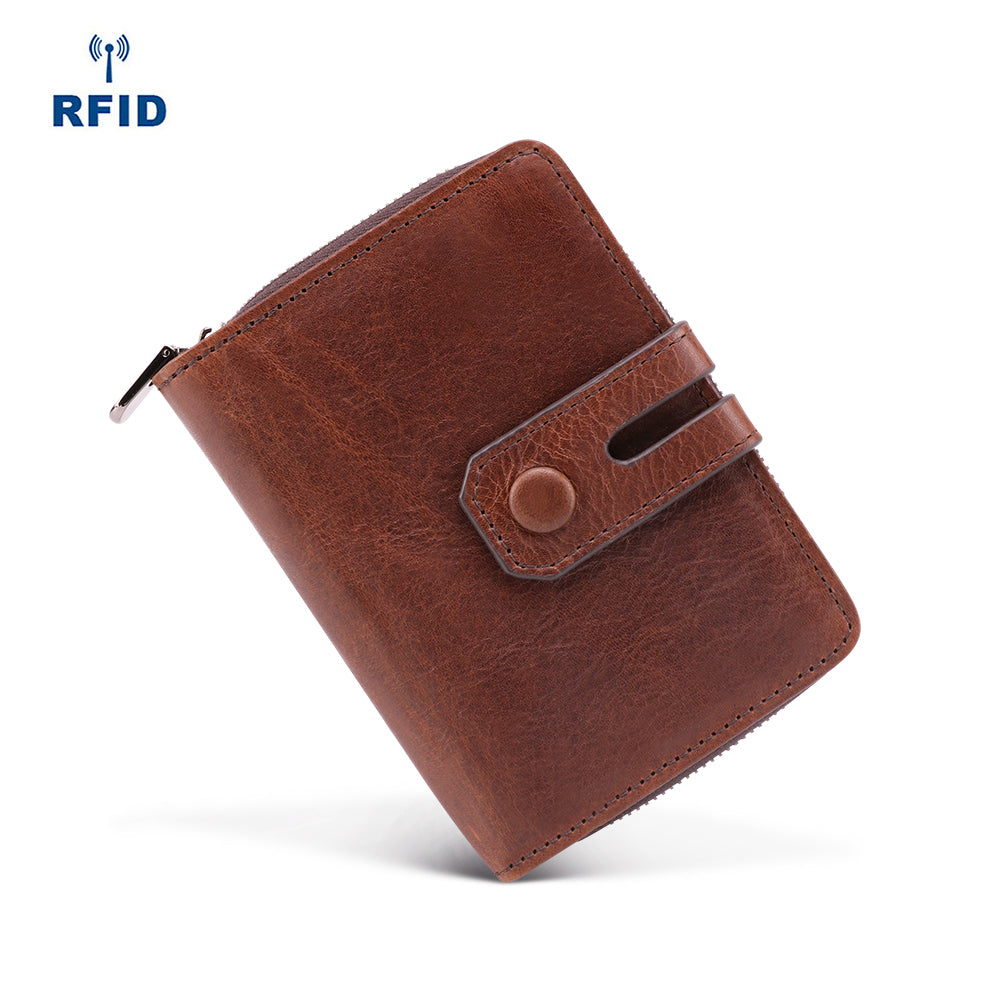Elegant Genuine Leather Men's Wallet with RFID Blocking Woyaza