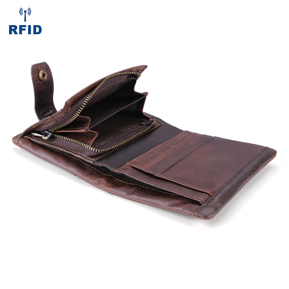 Functional RFID Shielded Men's Leather Wallet Woyaza