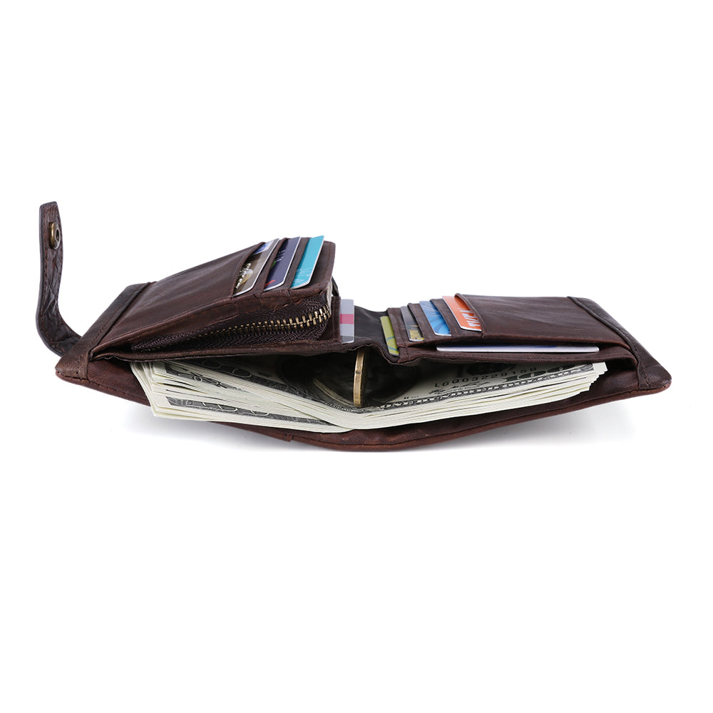 Versatile RFID Blocking Men's Leather Wallet Woyaza