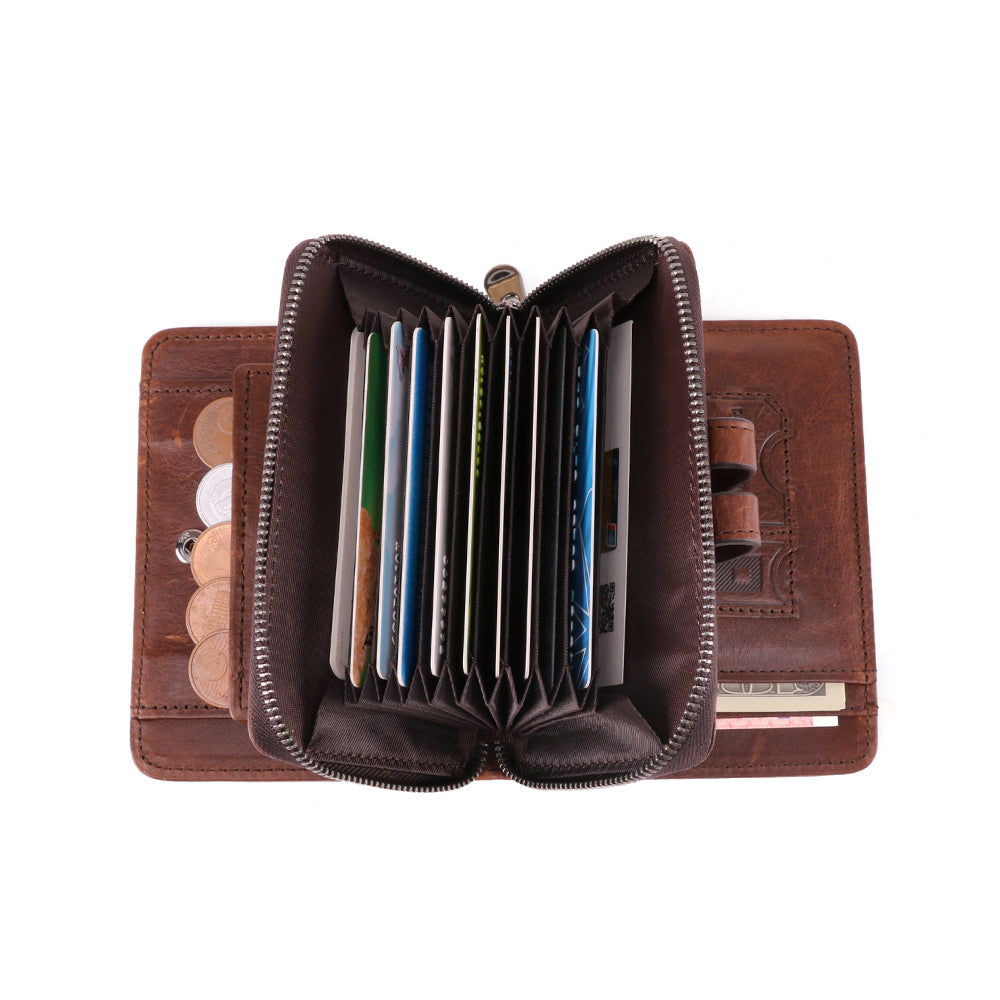 Versatile Double Fold Men's RFID Blocking Wallet Woyaza