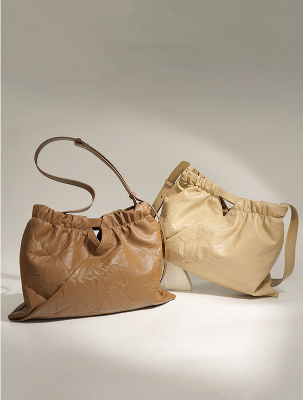 Elegant Soft Leather Single Shoulder Messenger Bag woyaza