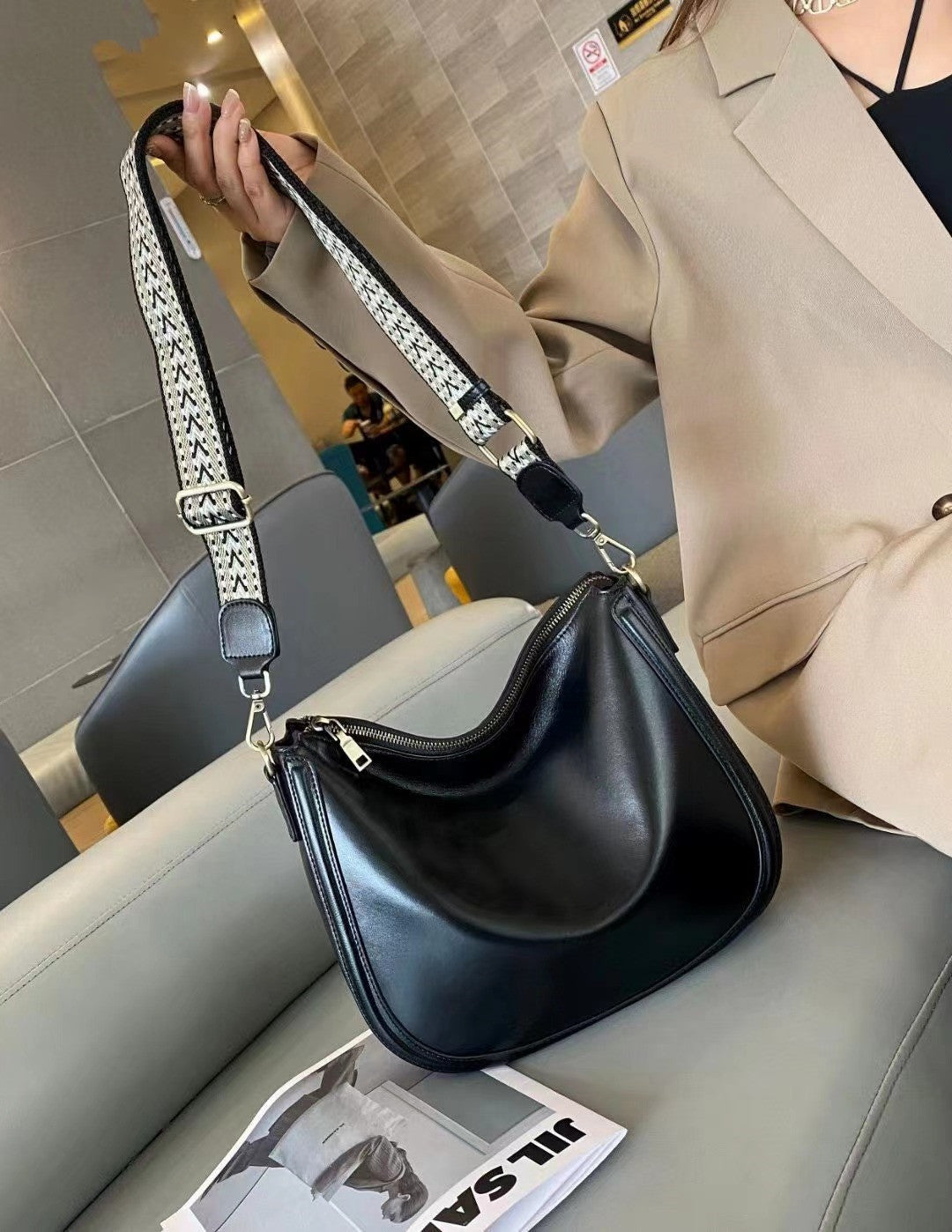 Elegant Leather Crossbody Bag Ladies woyaza