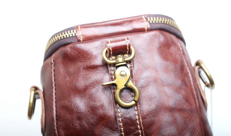 Luxurious Leather Messenger Bag Women's Retro Statement woyaza