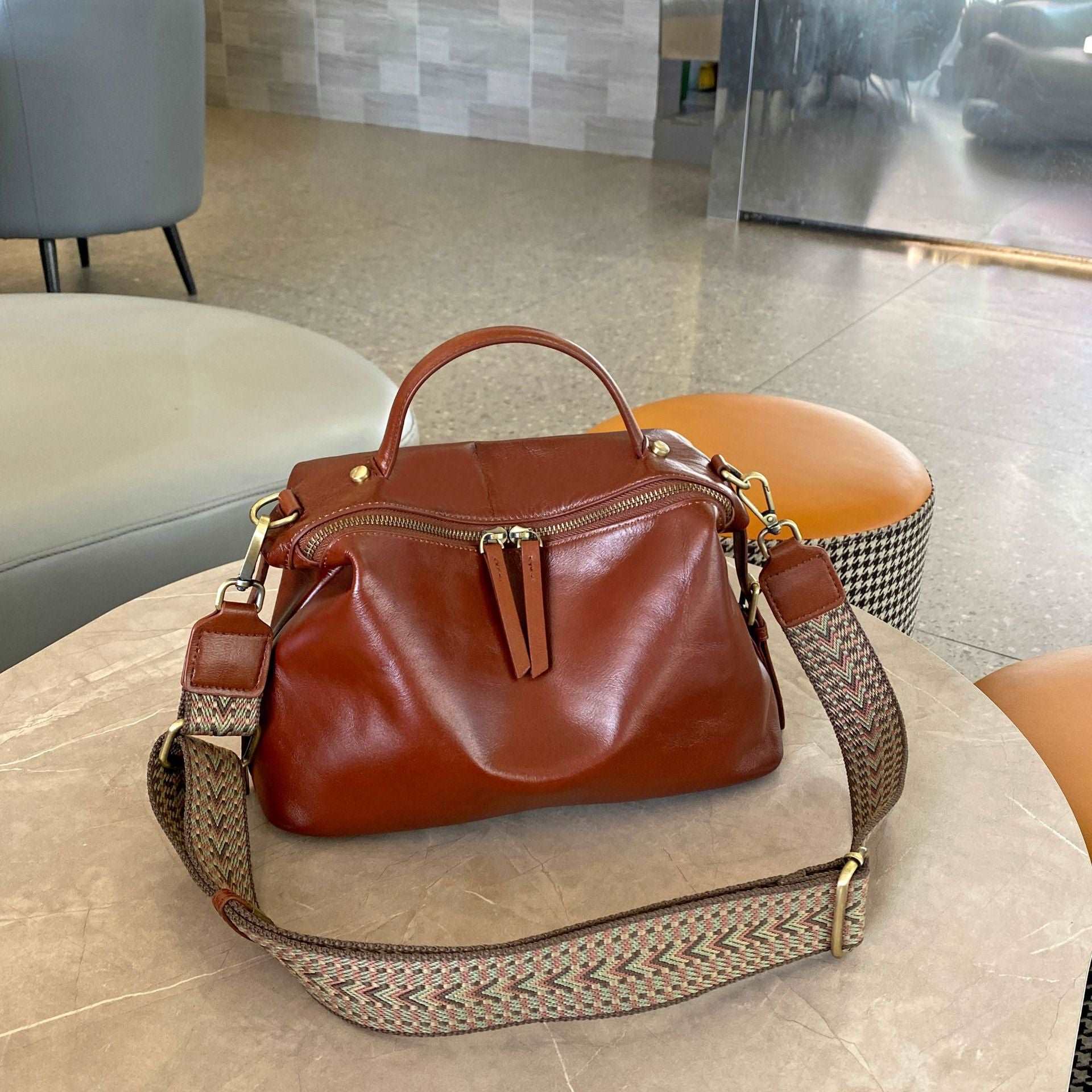 Luxury Genuine Leather Handbag woyaza