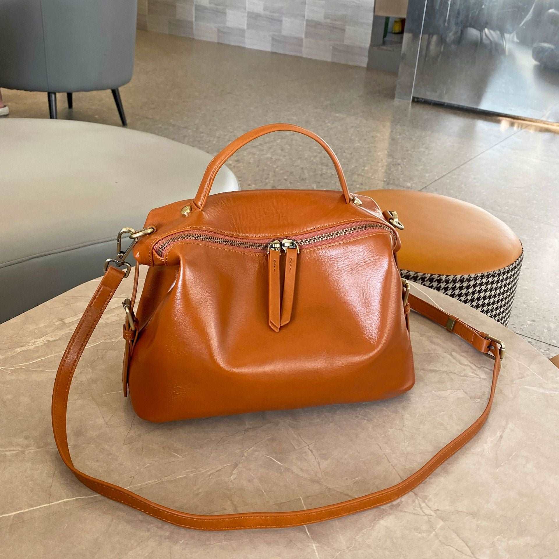 Contemporary Leather Handbag for Women woyaza