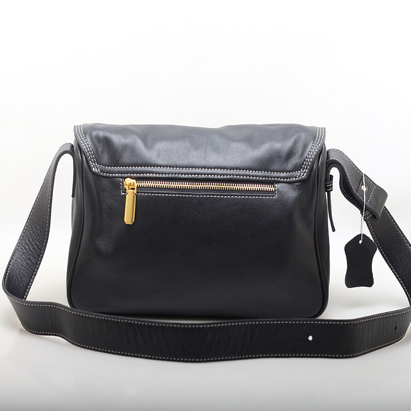 Timeless Leather Messenger Bag Women woyaza