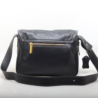 Timeless Leather Messenger Bag Women woyaza