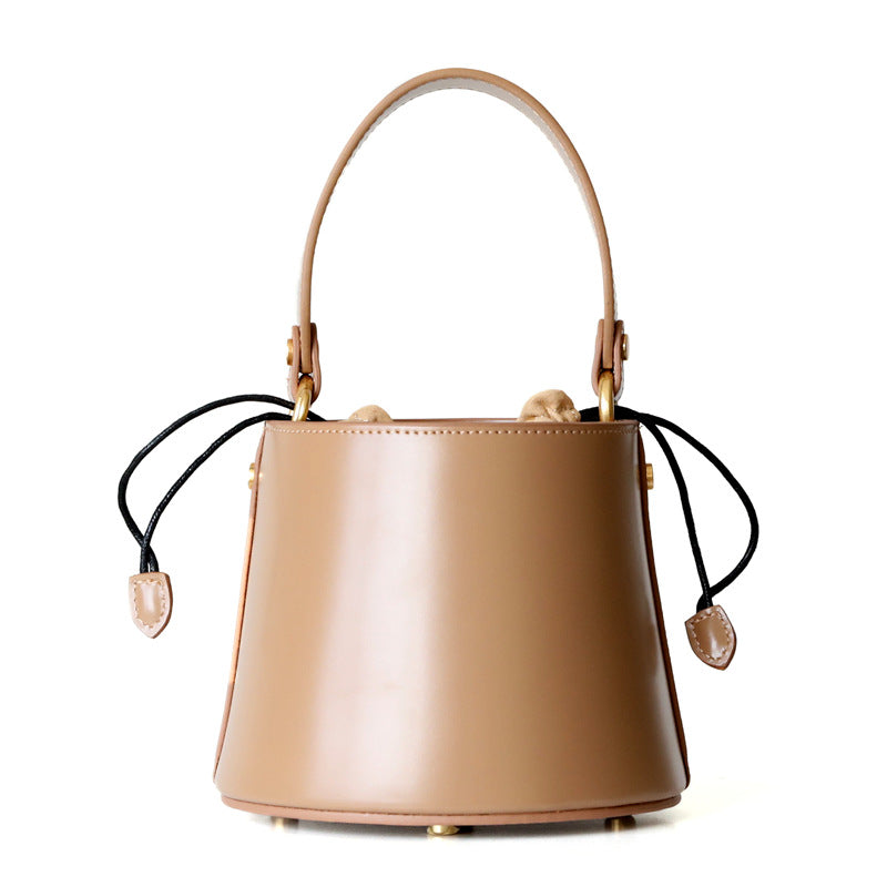 Premium Leather Fashion Water Bucket Handbag