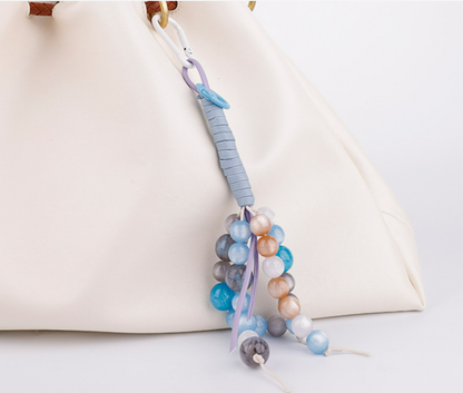 Handmade lavender quartz purse accessory shown as a unique gift idea