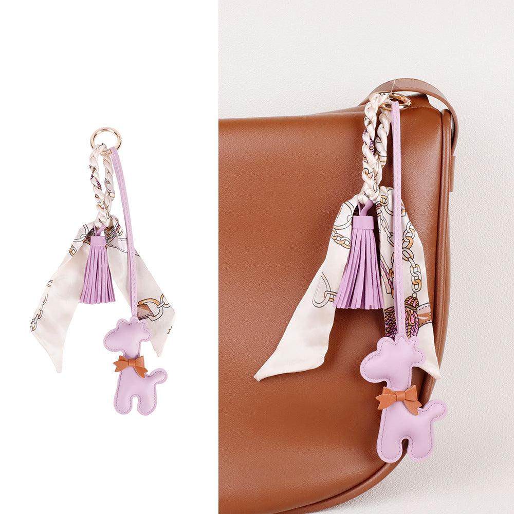 A whimsical accent against a plain everyday tote