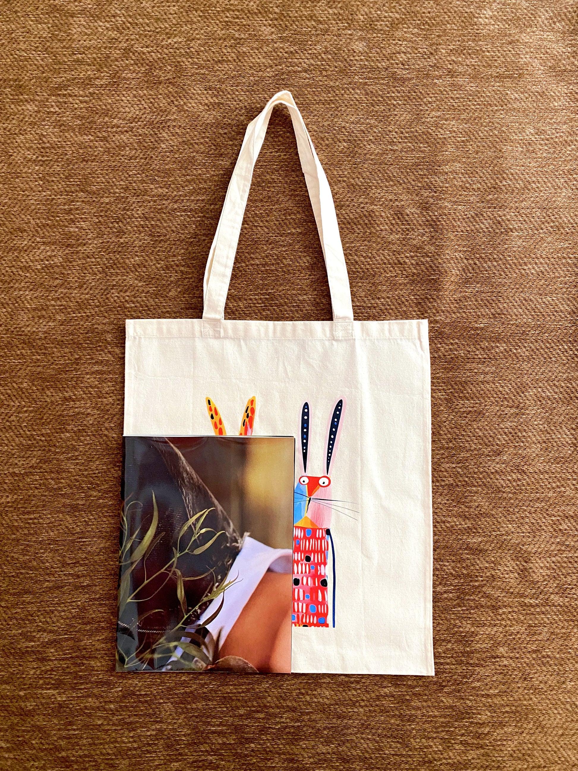 Heartwarming bunny themed tote selected as a special gift for everyday use