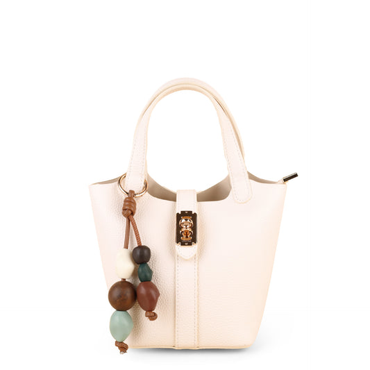 Unique ceramic charm detail for everyday handbags