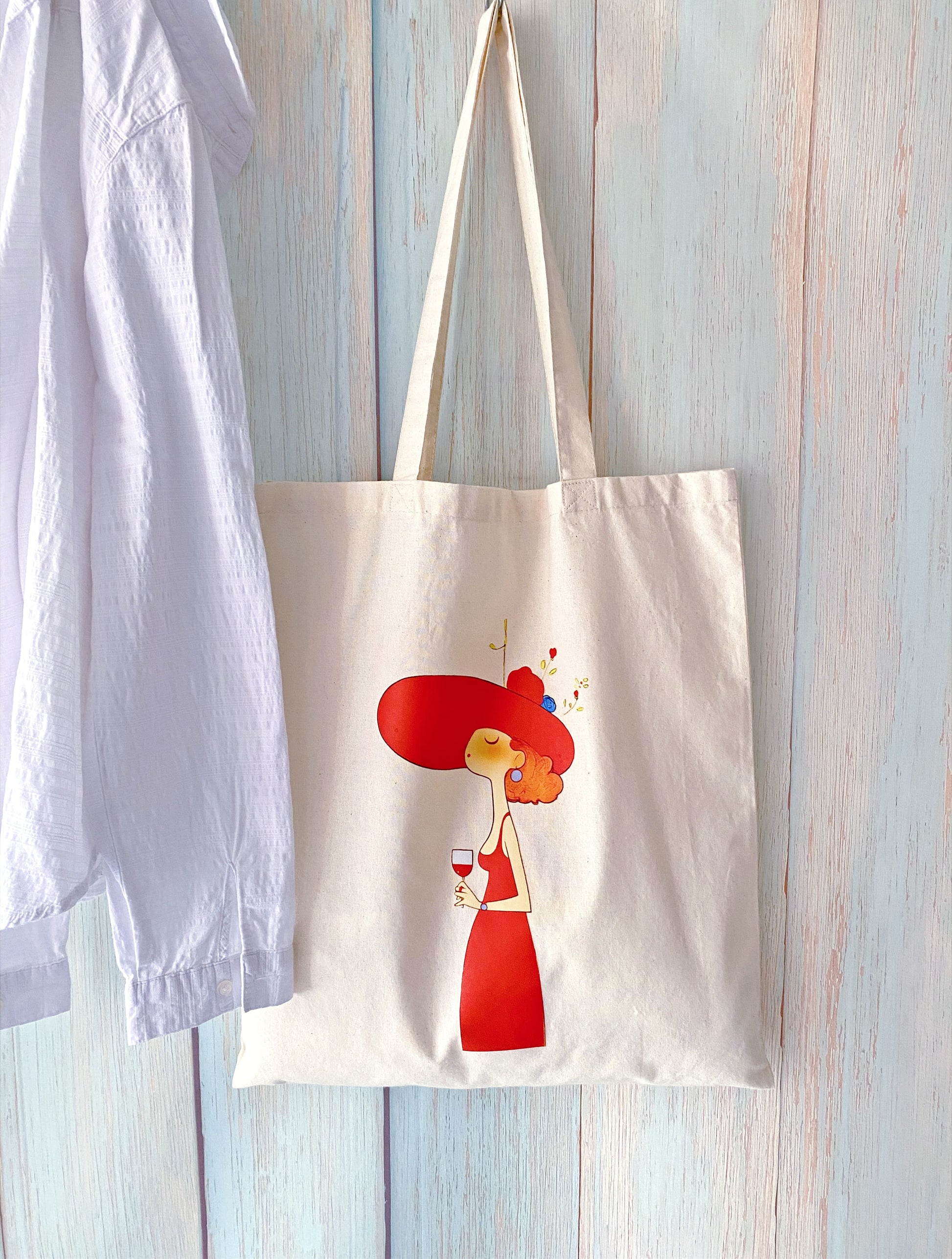 Thoughtful cotton tote chosen as a birthday gift for a best friend.